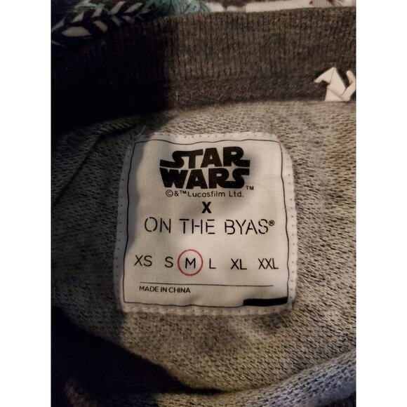 Star Wars X On The Byas Womens Size M Hoodie Gray Storm Trooper Floral - Picture 3 of 7